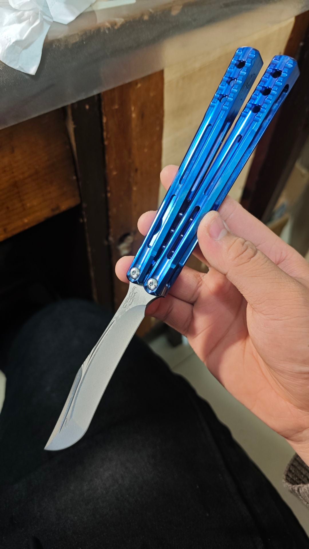 AKD Orca V1 Balisong Clone Titanium Handle