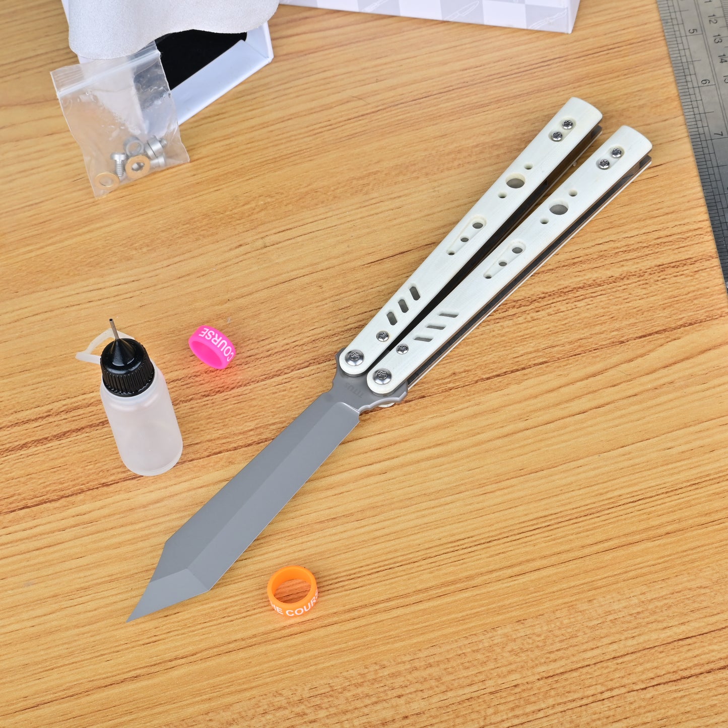 Titus Replicant Balisong Clone Titanium Lining