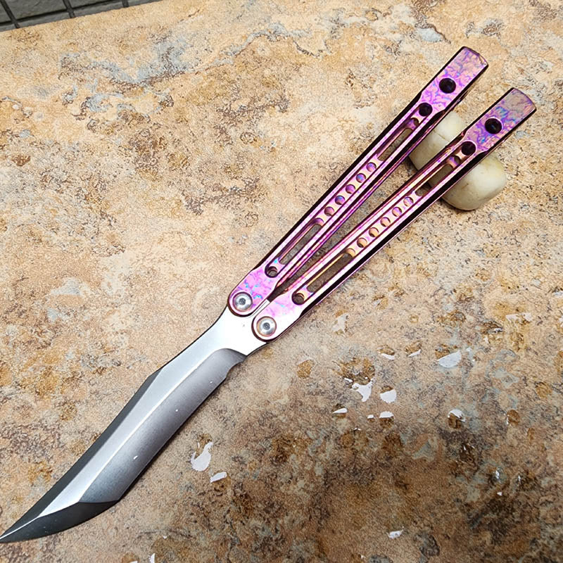 Theone Monarch V2 Balisong Clone Titanium Handle
