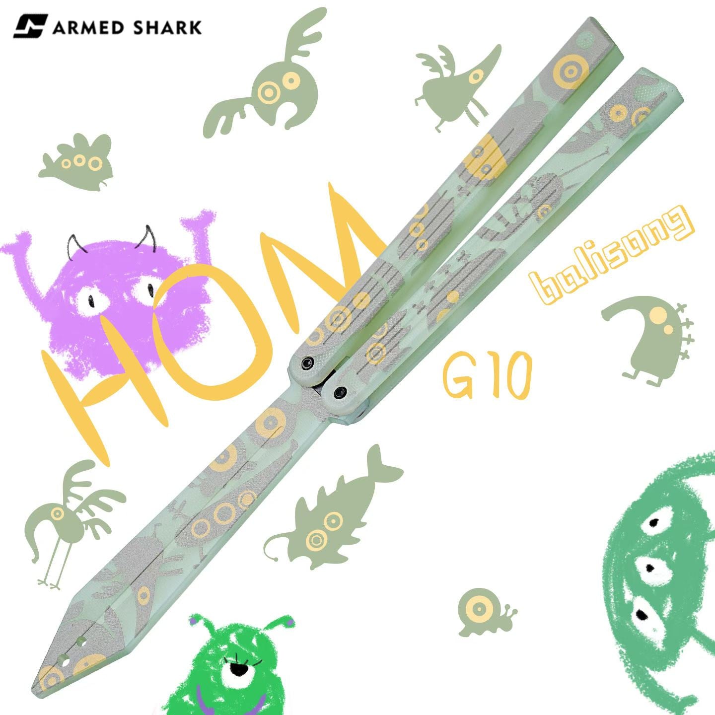 ARMED SHARK HOM G10ST Balisong Trainer Clone