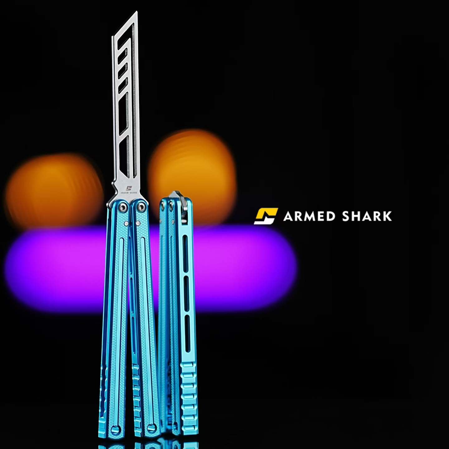 ARMED SHARK Krake Raken (Kraken) V3 Balisong Clone 7075 Aluminum Handle
