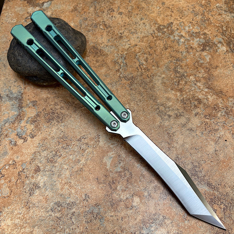 Theone Reaper Balisong Clone Titanium Handle