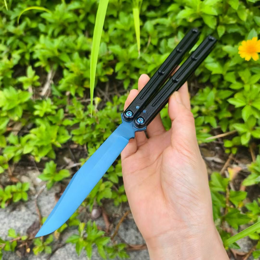 New Baliplus Krake Raken (Kraken) V2.5 Live Blade / False Edge Blade Balisong Clone