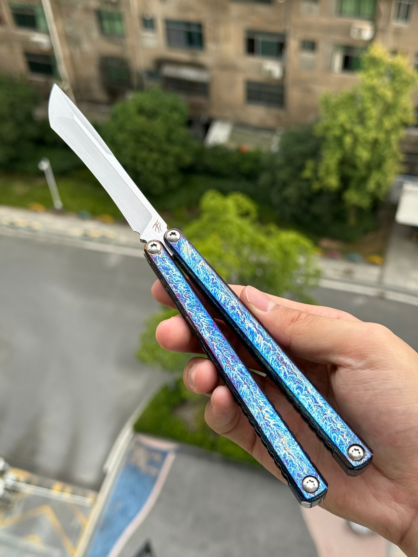 Baliplus Gaboon Balisong Clone Titanium Handle