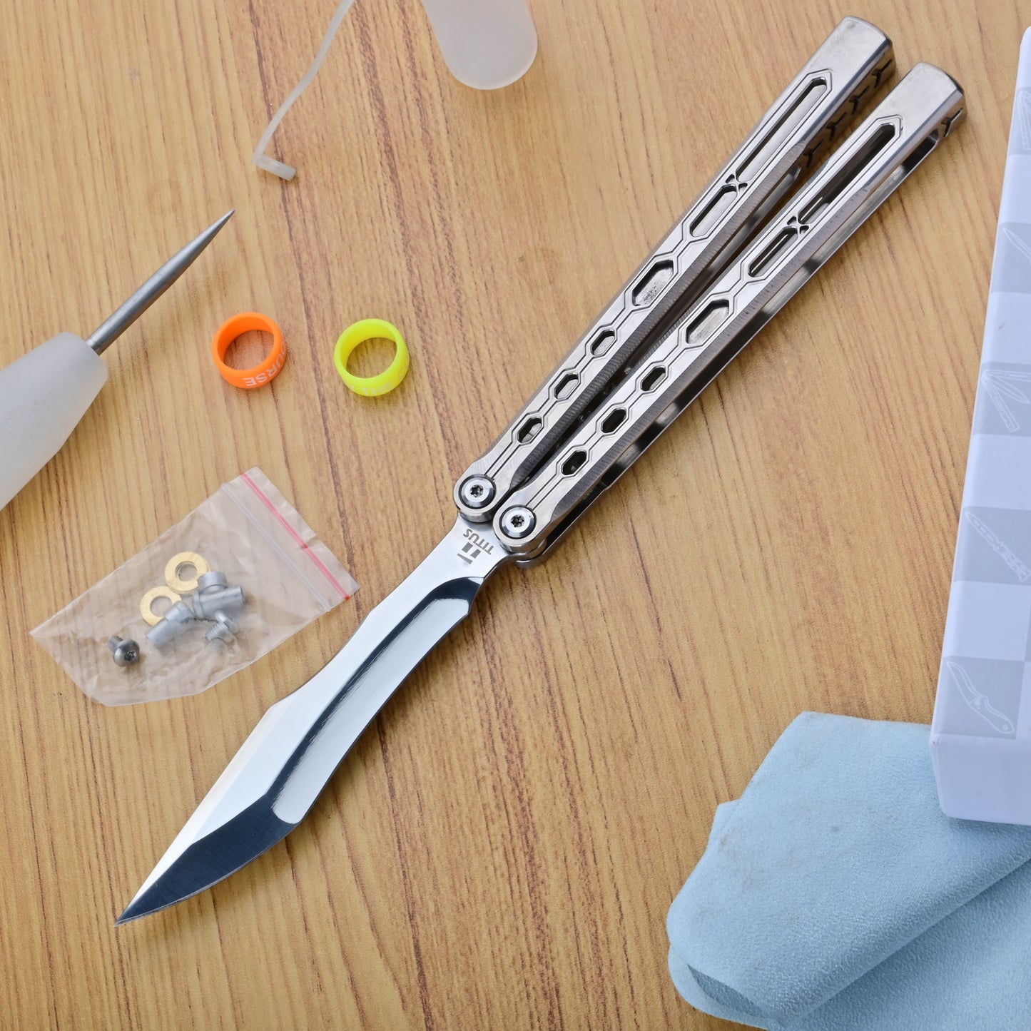 Titus Echo Original Balisong Titanium Handle