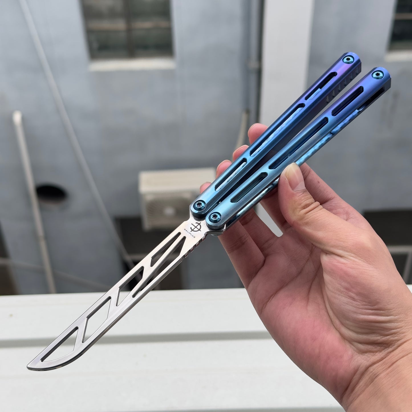 New Baliplus Tsunami V4 Balisong Clone Titanium Handle Bushings System