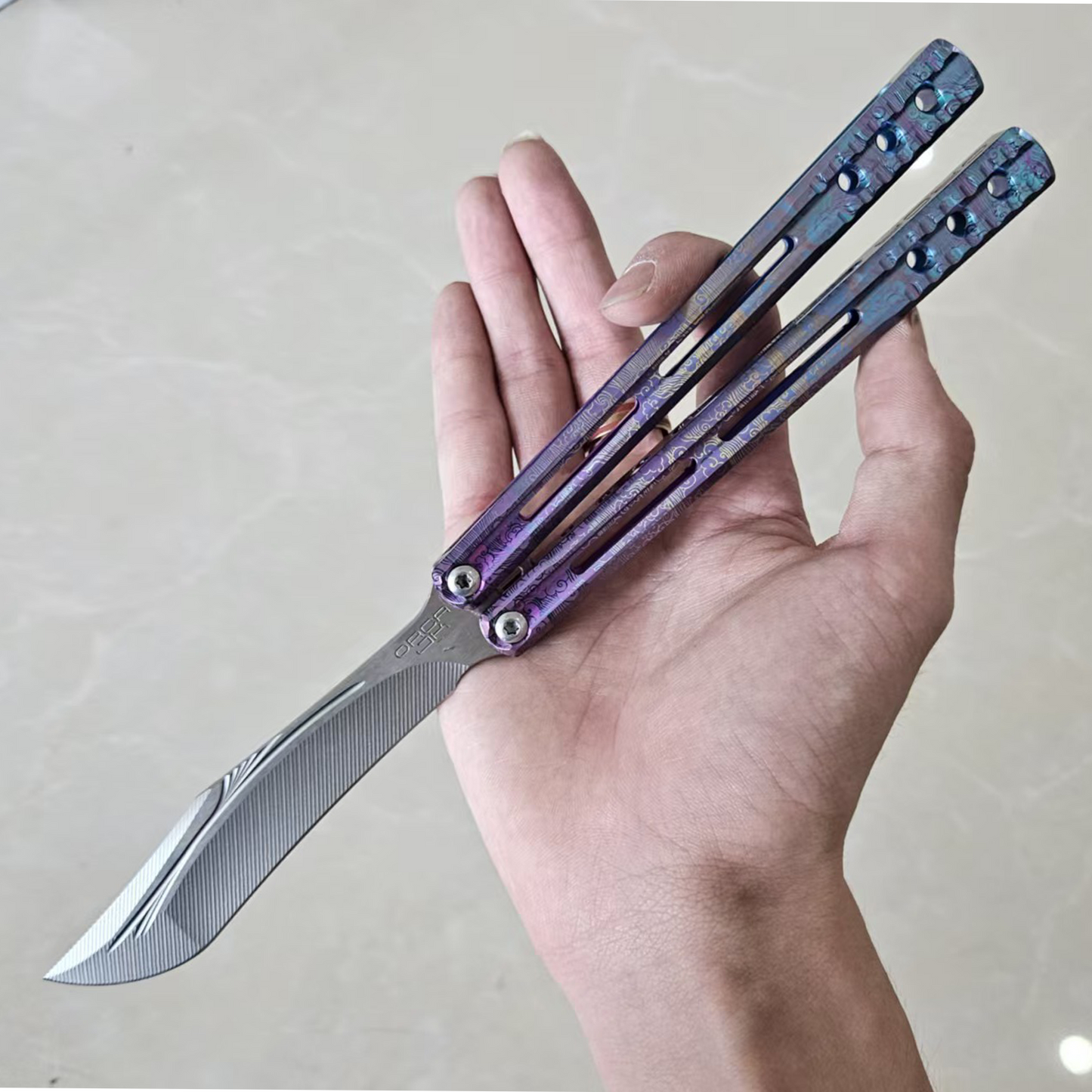 AKD Orca V1 Balisong Clone Titanium Handle