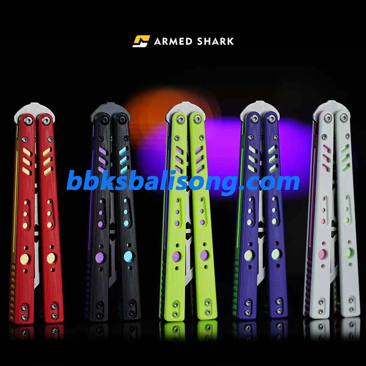 ARMED SHARK Aluminum Channel Replicant V2 Balisong Clone