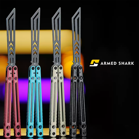 ARMED SHARK Danger Wanderer Balisong Trainer Bushings System Stainless steel Handle