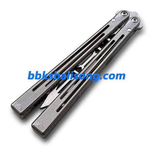 ARMED SHARK Gold Dust Replicant Balisong Clone Titanium Handle