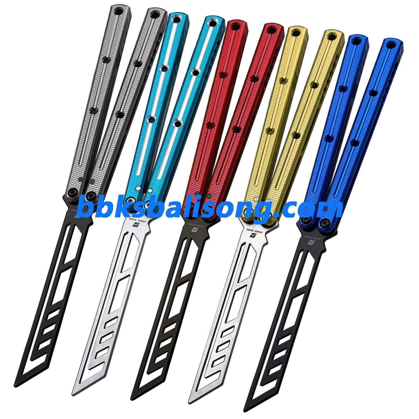 ARMED SHARK Krake Raken (Kraken) V3 Balisong Clone 7075 Aluminum Handle