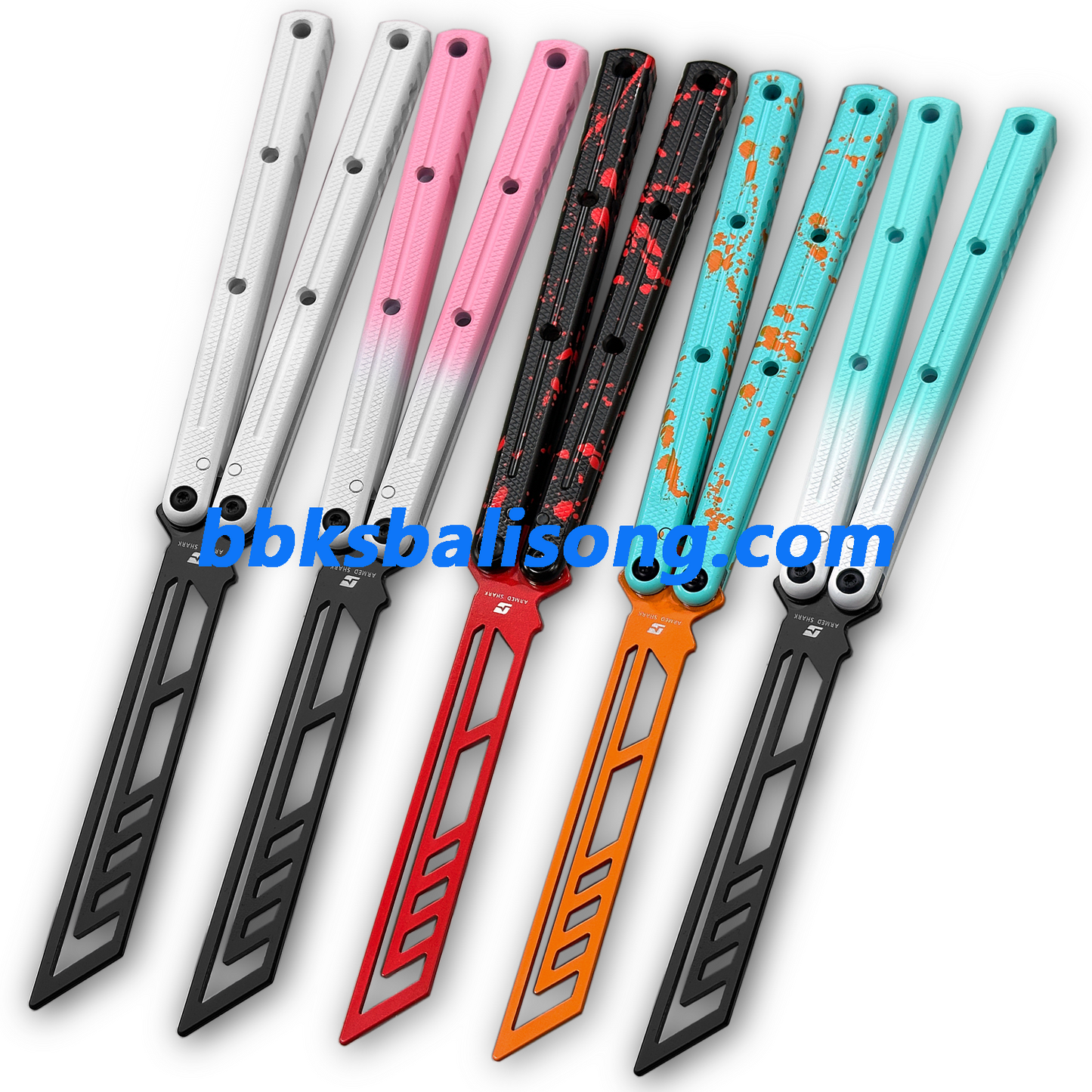 ARMED SHARK Krake Raken (Kraken) V3 Balisong Clone 7075 Aluminum Handle