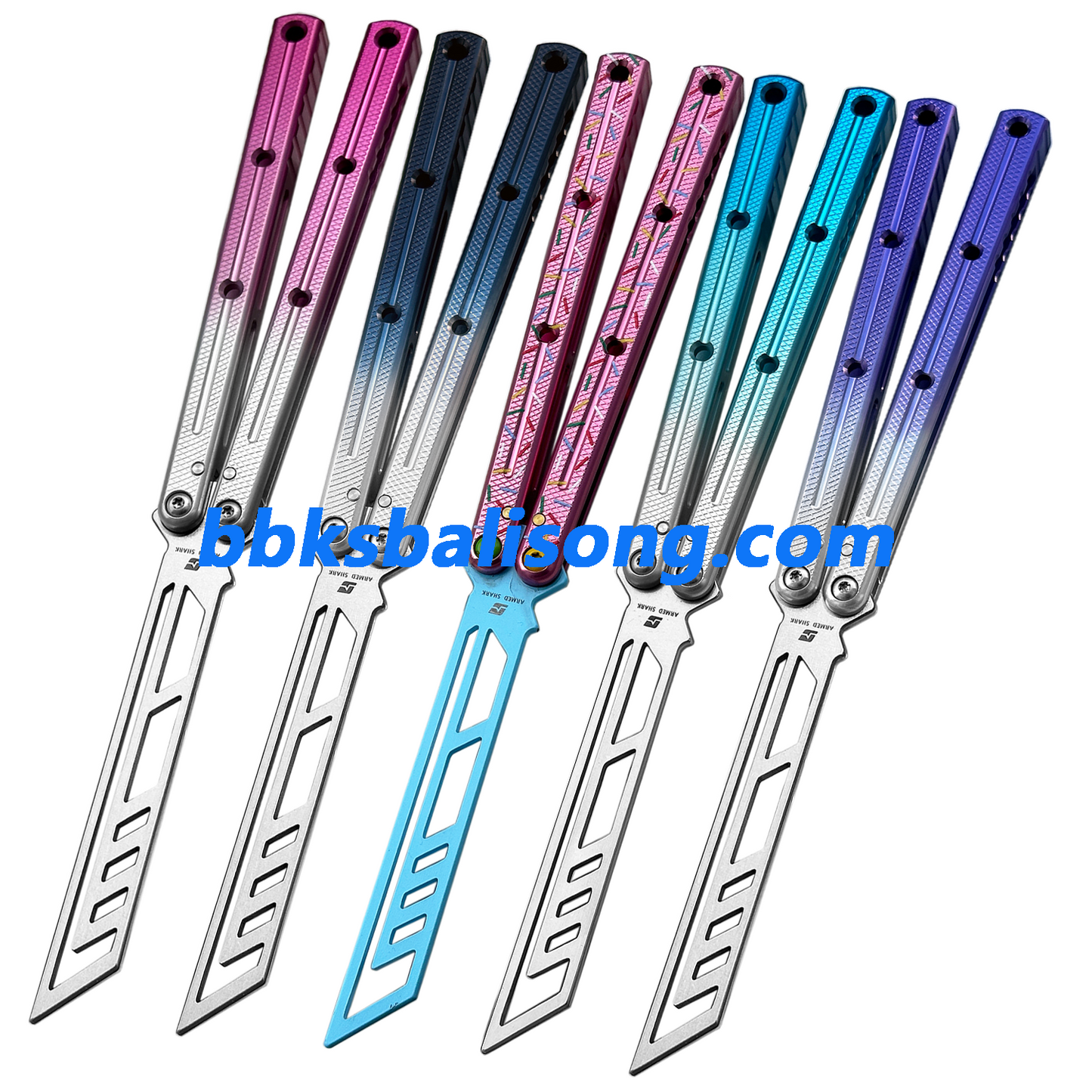 ARMED SHARK Krake Raken (Kraken) V3 Balisong Clone 7075 Aluminum Handle