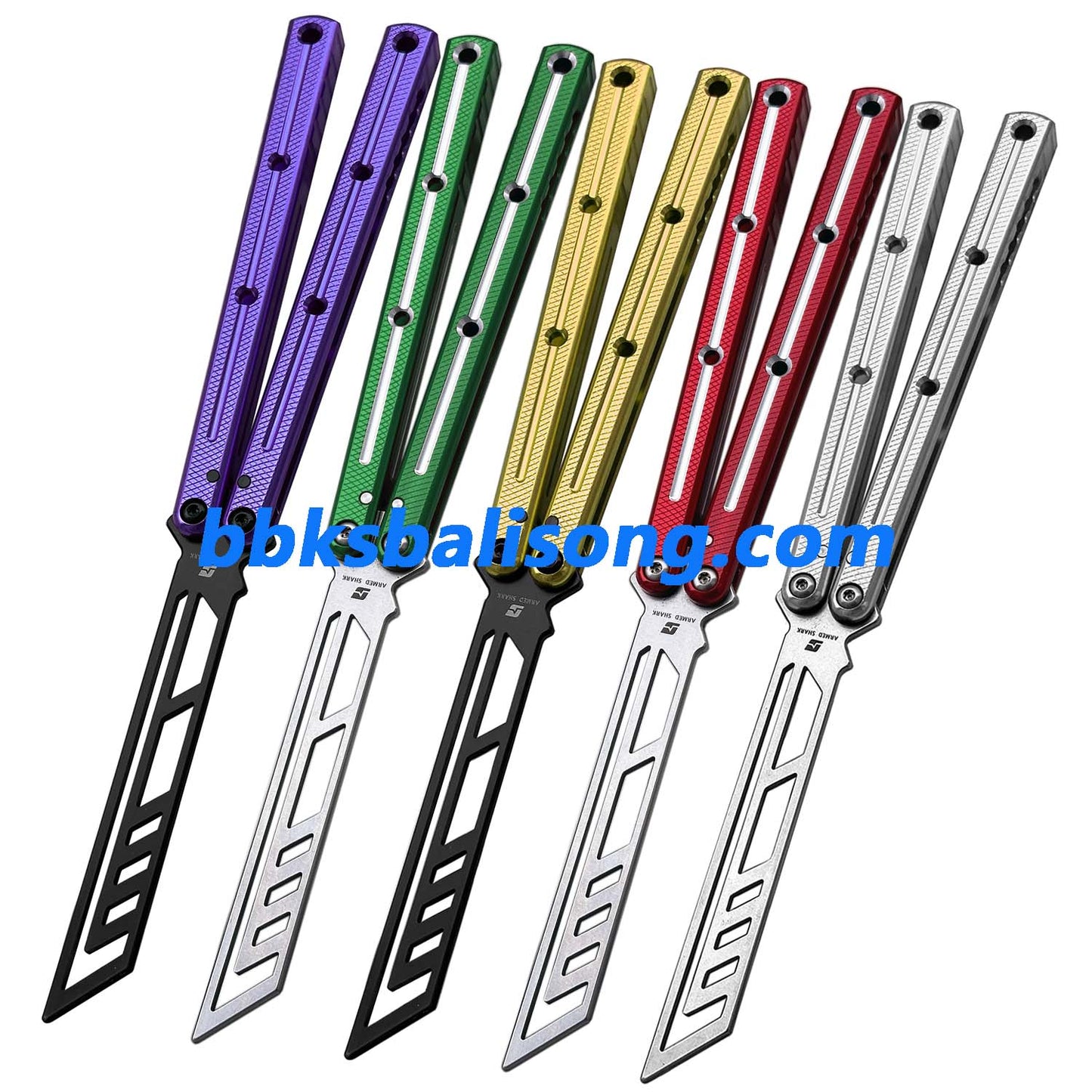 ARMED SHARK Krake Raken (Kraken) V3 Balisong Clone 7075 Aluminum Handle