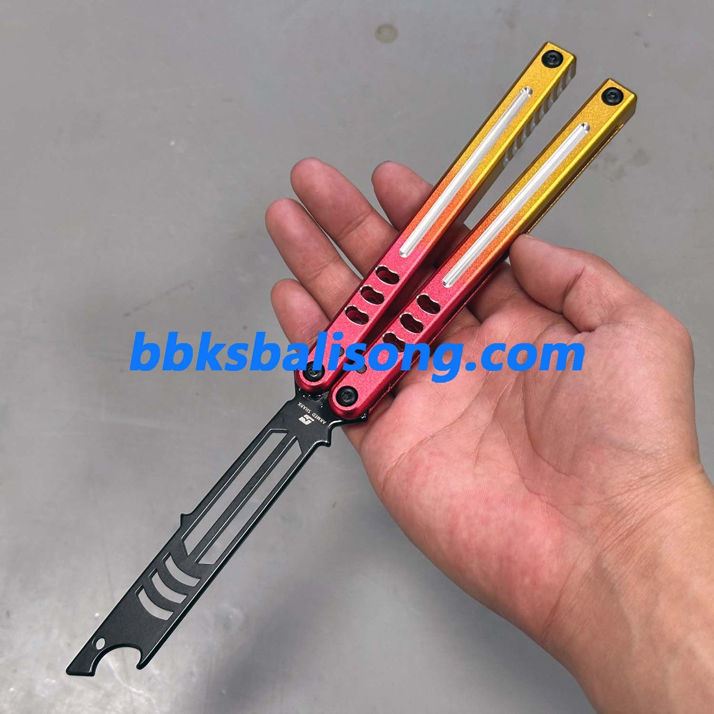 ARMED SHARK Mako V5 Balisong Clone Bottle Opener 6061 Aluminum