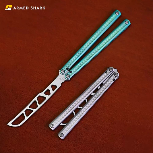 ARMED SHARK Sasori Balisong Trainer Clone Titanium Handle
