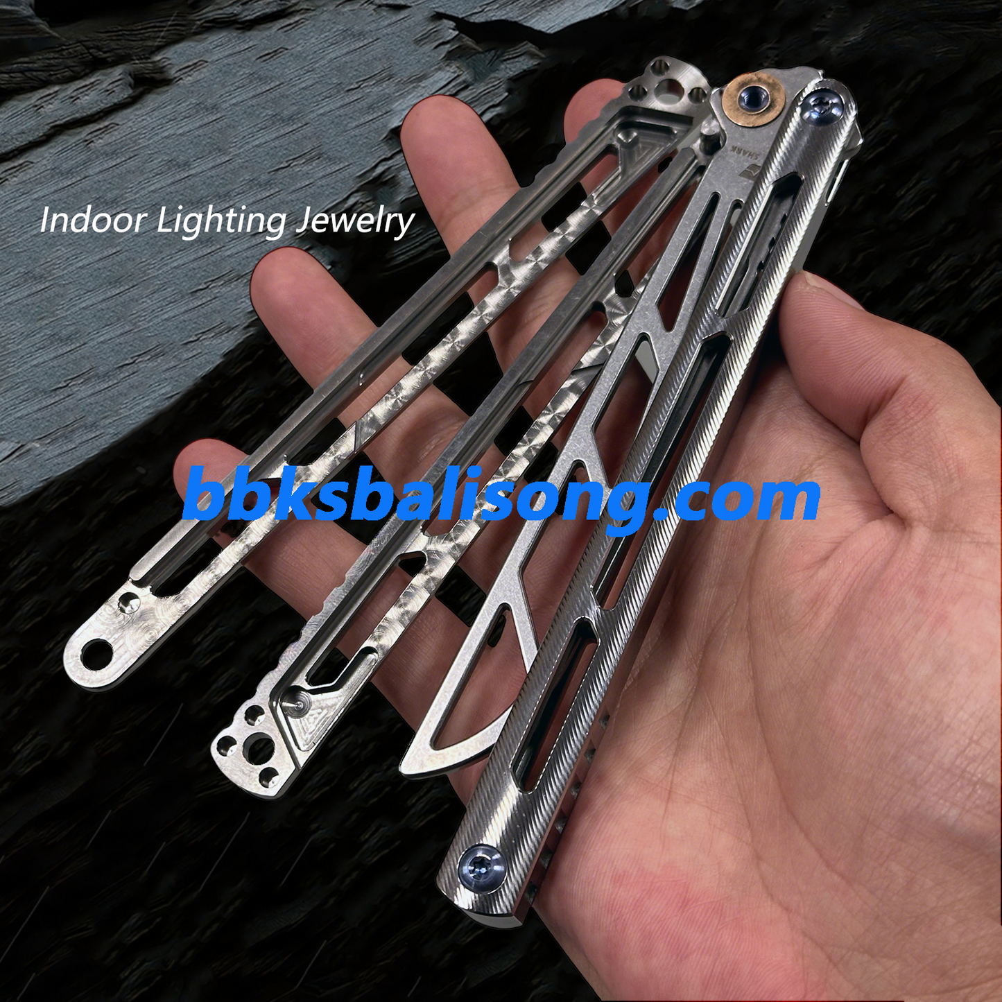 ARMED SHARK Tsunami Balisong Clone Titanium Chanwich Handle