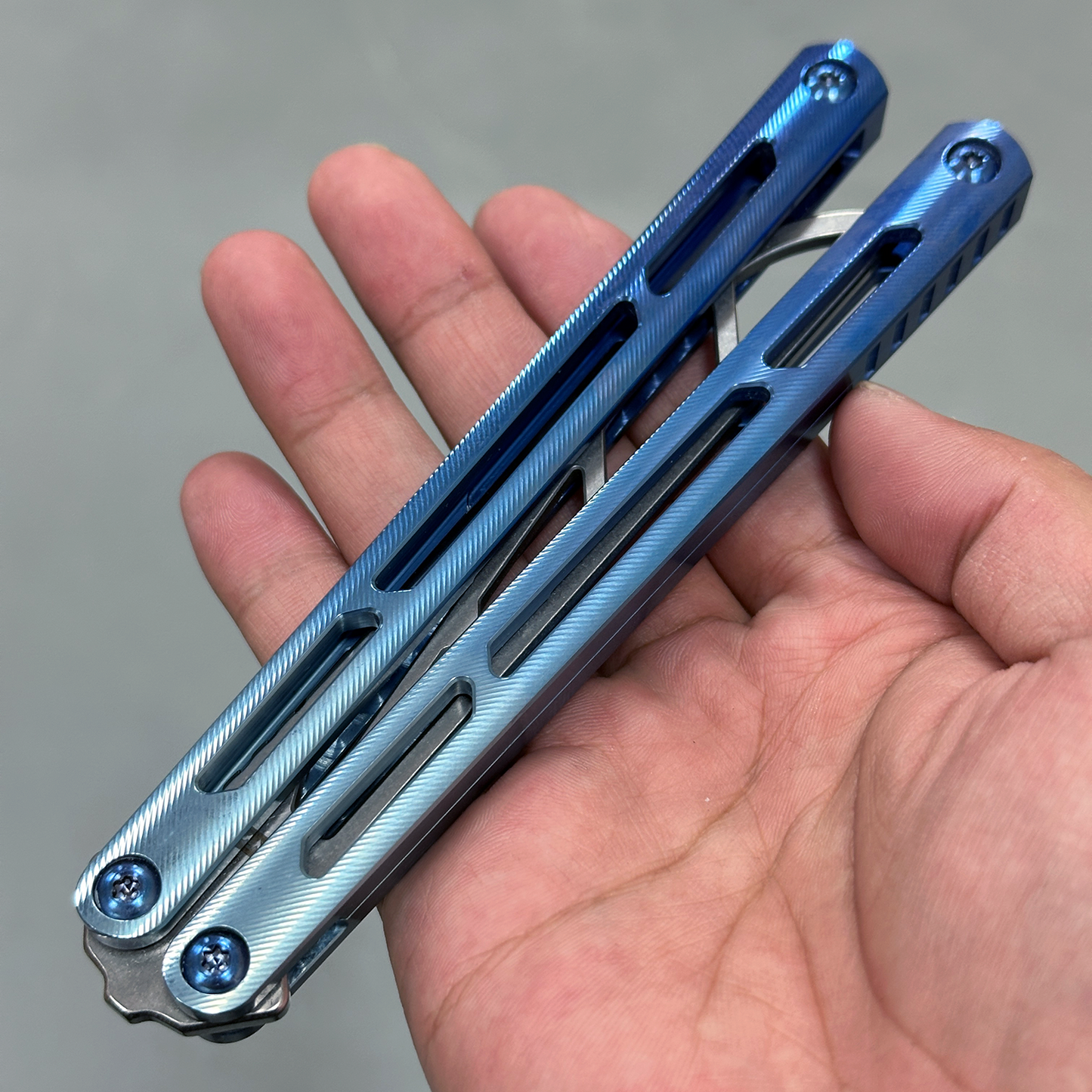 ARMED SHARK Tsunami Balisong Clone Titanium Chanwich Handle