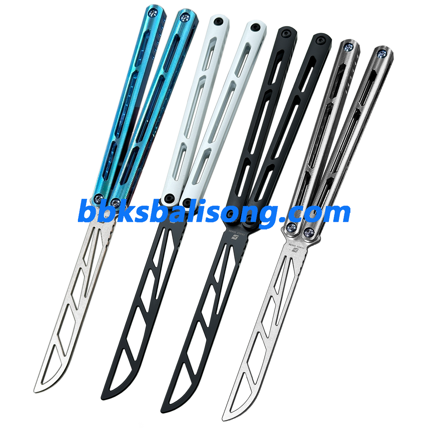 ARMED SHARK Tsunami Balisong Clone Titanium Chanwich Handle