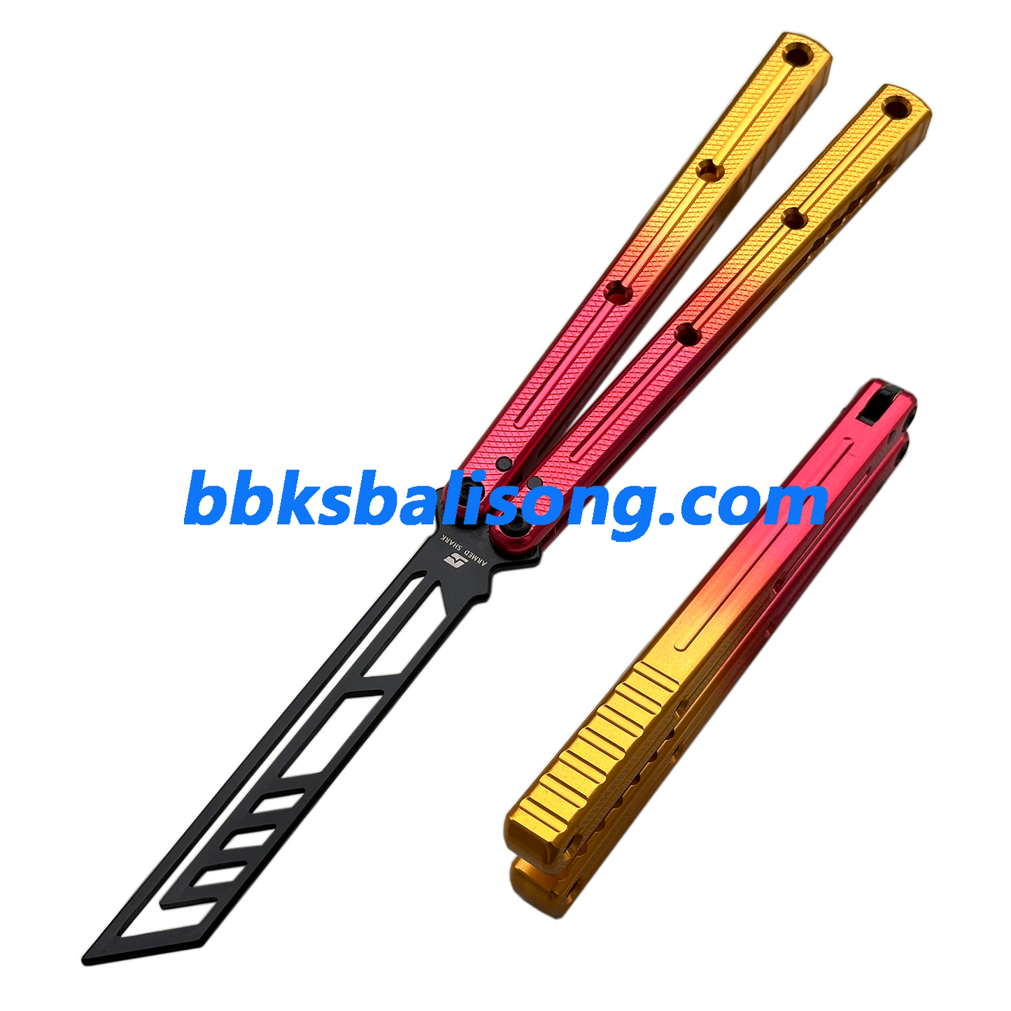ARMED SHARK Krake Raken (Kraken) V3 Balisong Clone 7075 Aluminum Handle