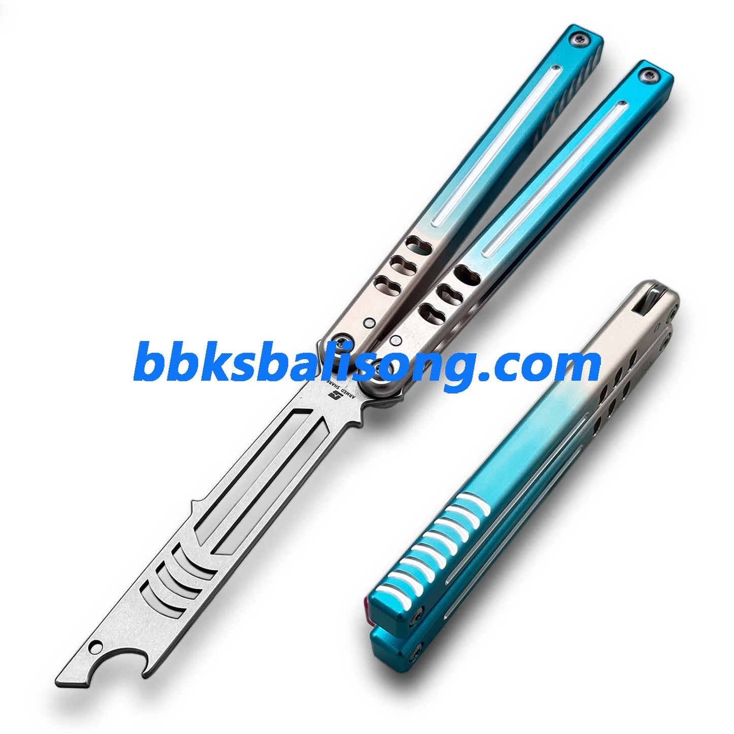 ARMED SHARK Mako V5 Balisong Clone Bottle Opener 6061 Aluminum