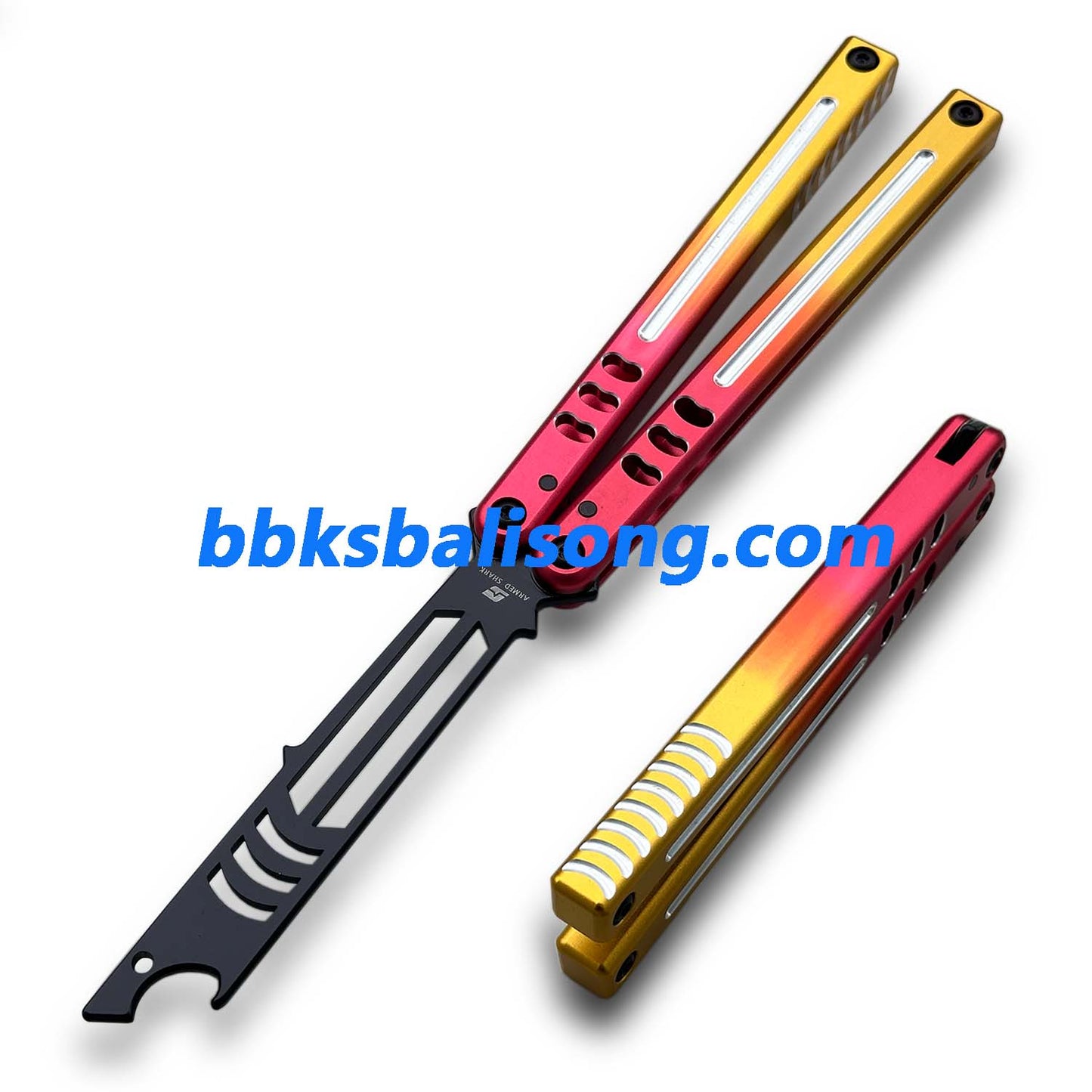 ARMED SHARK Mako V5 Balisong Clone Bottle Opener 6061 Aluminum