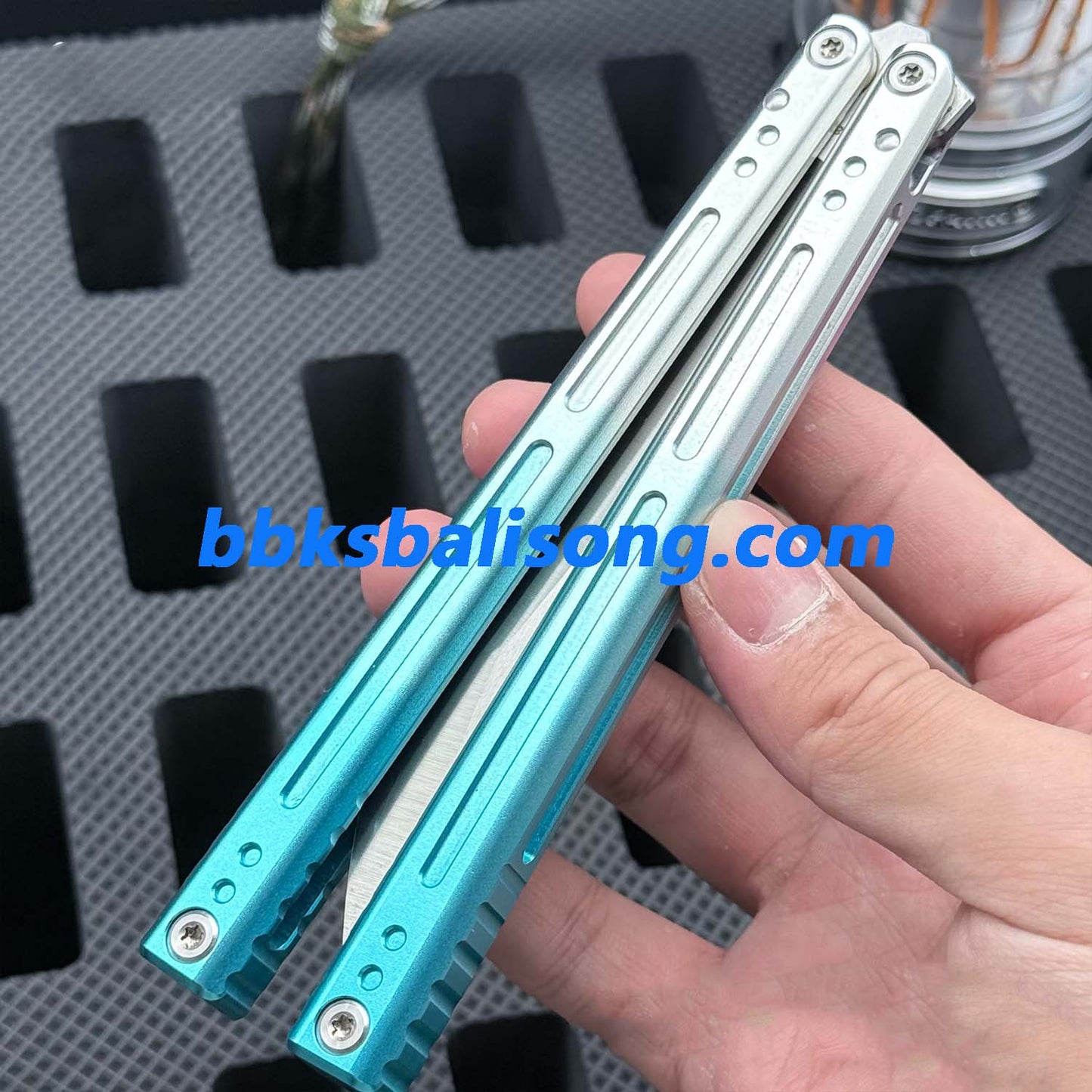 Asgard Blue Sky Original Balisong 7075 Aluminum Bushings System