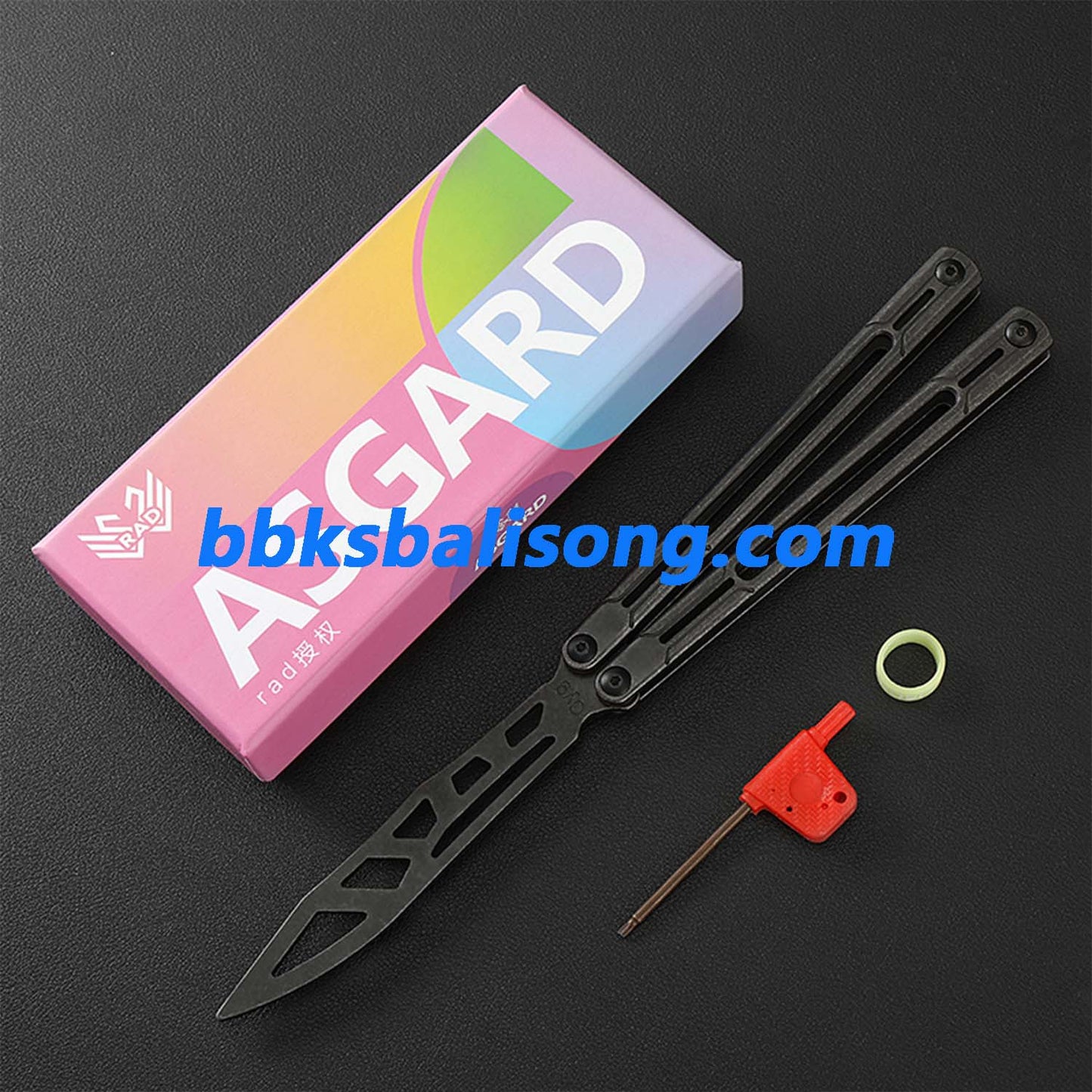 Asgard Steel Cygnus Balisong Stainless Steel Handle Bushings System