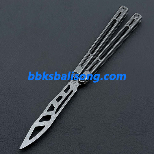 Asgard Steel Cygnus Balisong Stainless Steel Handle Bushings System