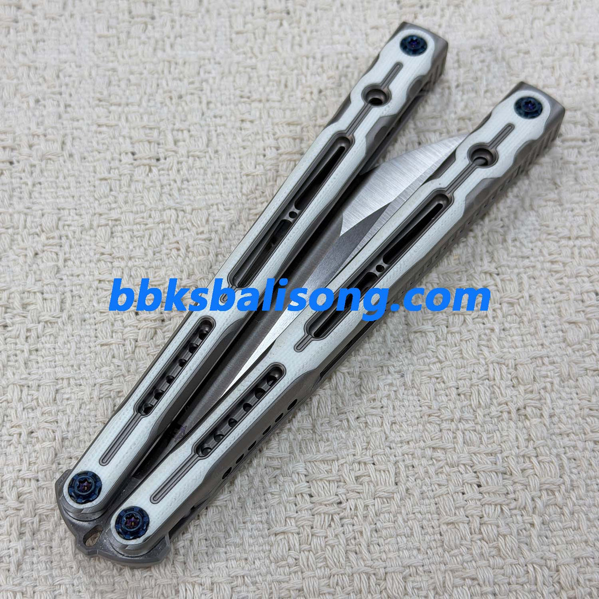 Asgard×Log Lyra Balisong Titanium Sandwich Handle
