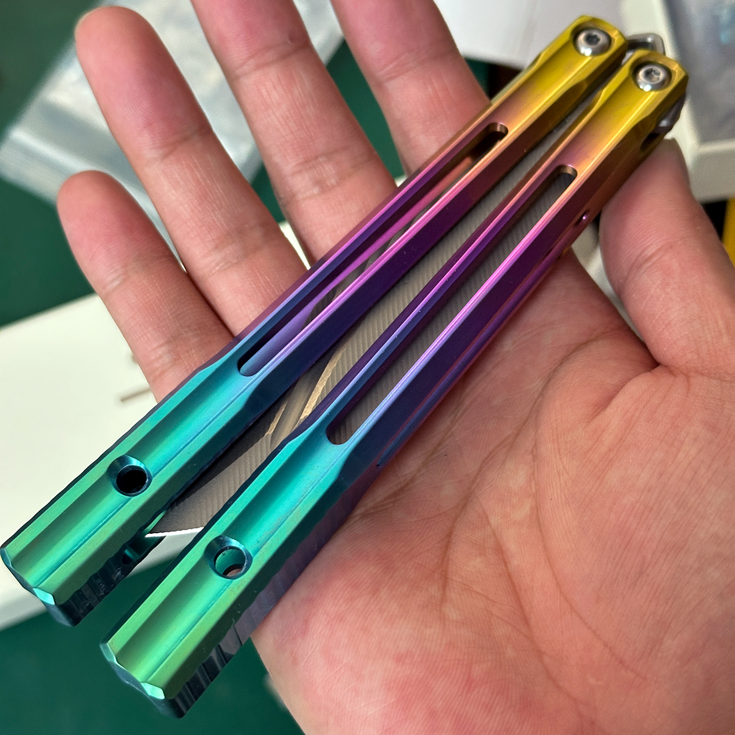 Baliplus Orca V2 Balisong Clone Titanium Handle Bushings System