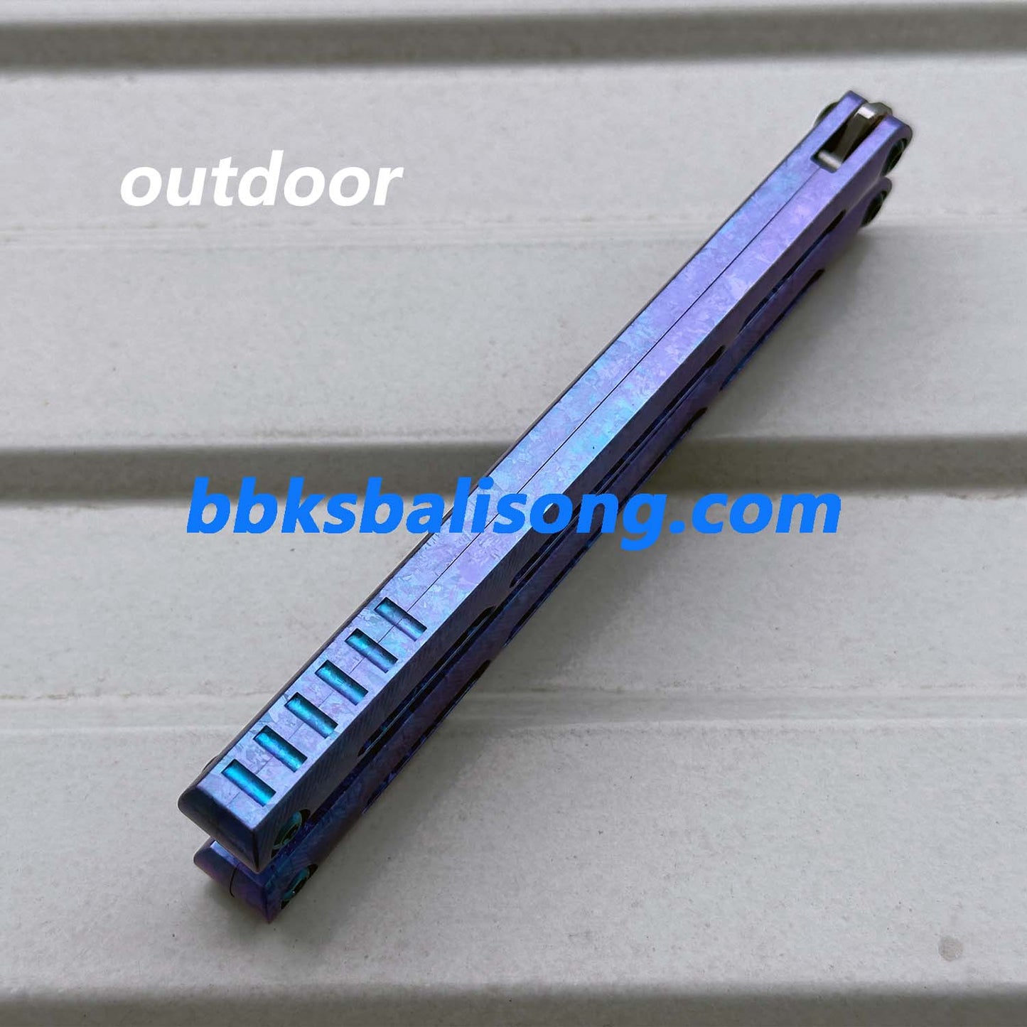 Baliplus Tsunami V4 Balisong Clone Titanium Ice Crystal Handle
