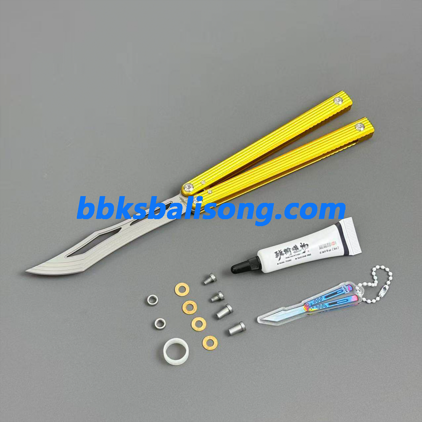 Banshu 8804 Balisong 6063 Aluminum Handle Bushings System