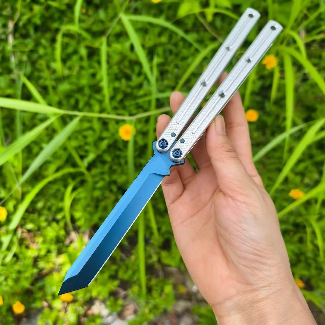 New Baliplus Krake Raken (Kraken) V2.5 Live Blade / False Edge Blade Balisong Clone