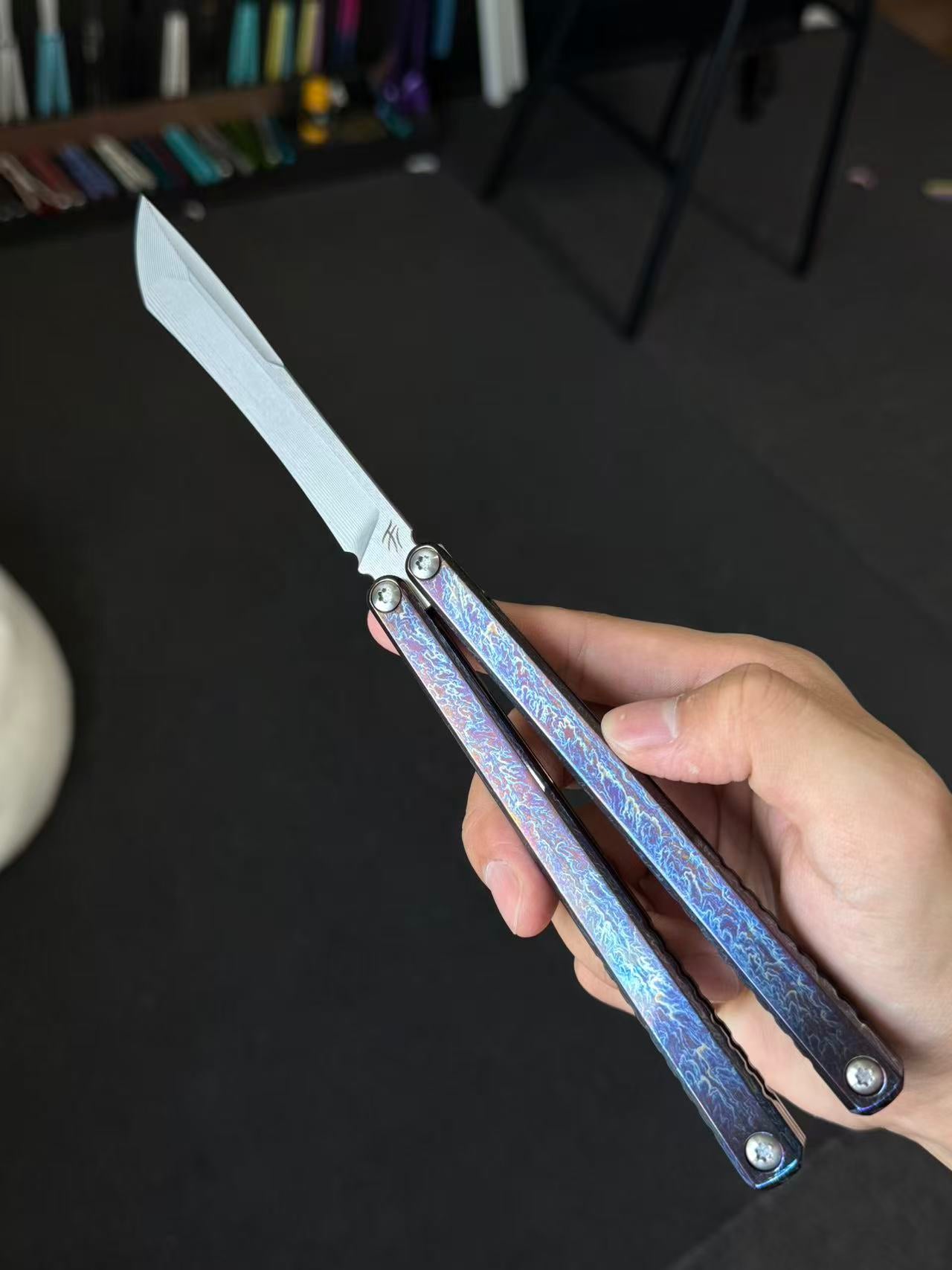 Baliplus Gaboon Balisong Clone Titanium Handle
