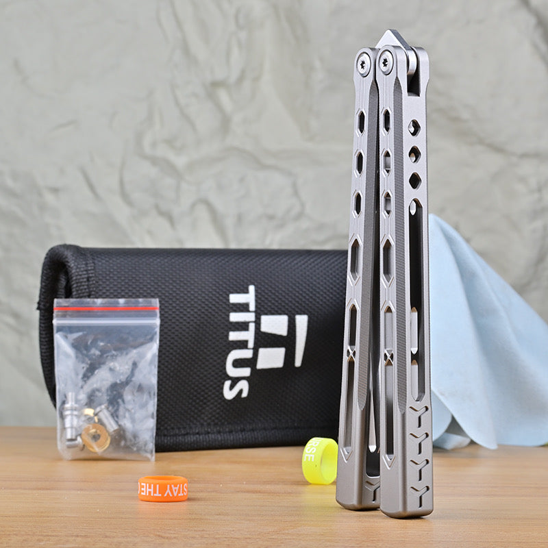 Titus Echo Original Balisong Titanium Handle