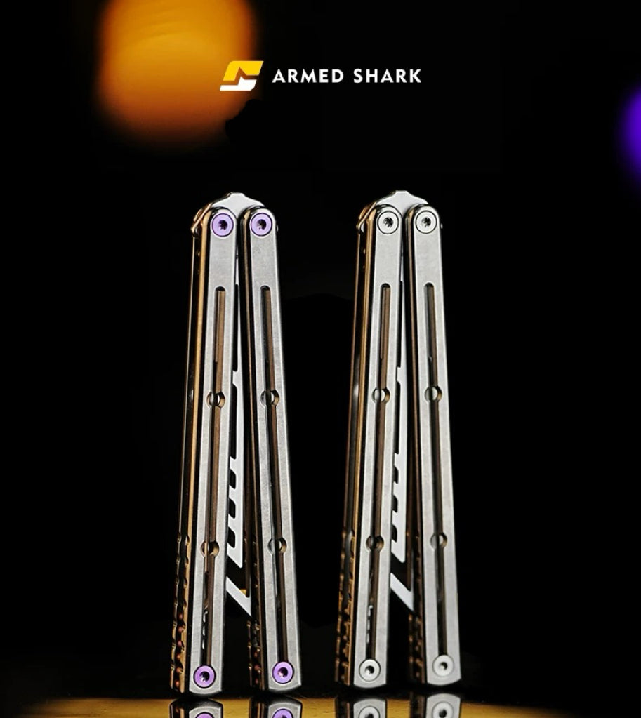 New ARMED SHARK Titanium Kraken V3 Balisong Trainer Clone