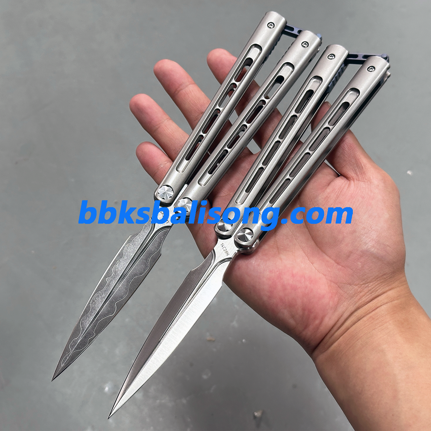 Growl Balisong CK Integralis II Clone Titanium handle Bearing System