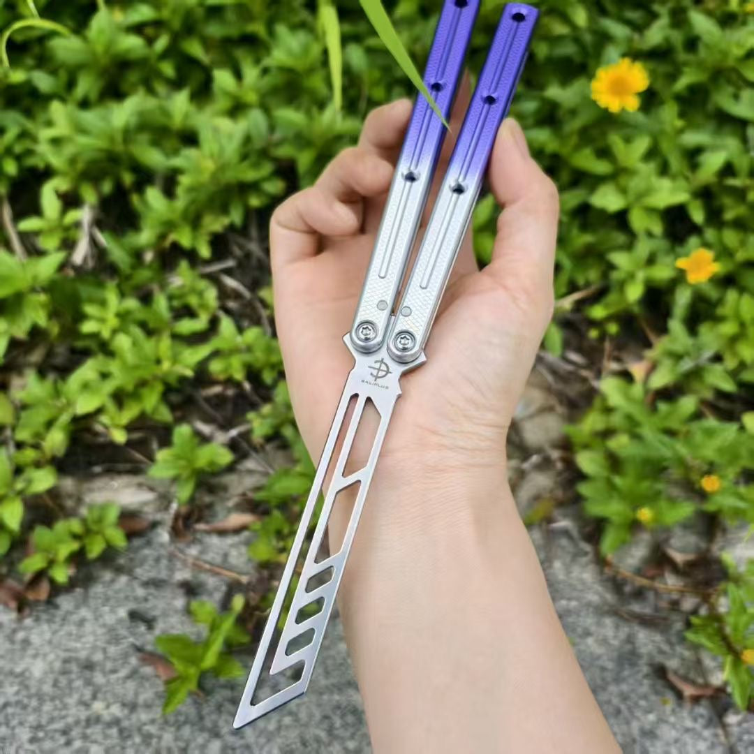 Baliplus Speed Channel Krake Raken (Kraken) V3 Balisong Trainer Clone Glossy Handle