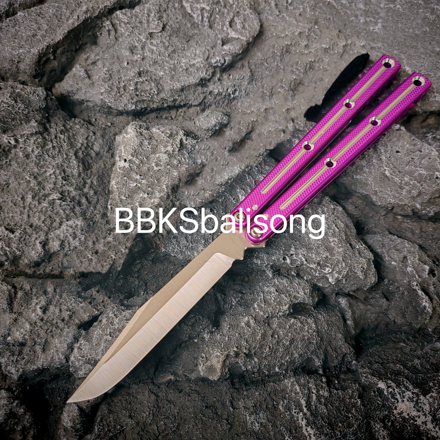 New Baliplus Krake Raken (Kraken) V3 Live Blade / False Edge Blade Balisong Clone
