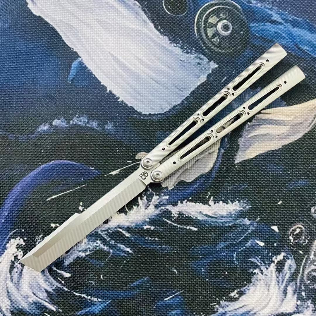 Banshu Chioni Balisong Clone Titanium Handle False Edge