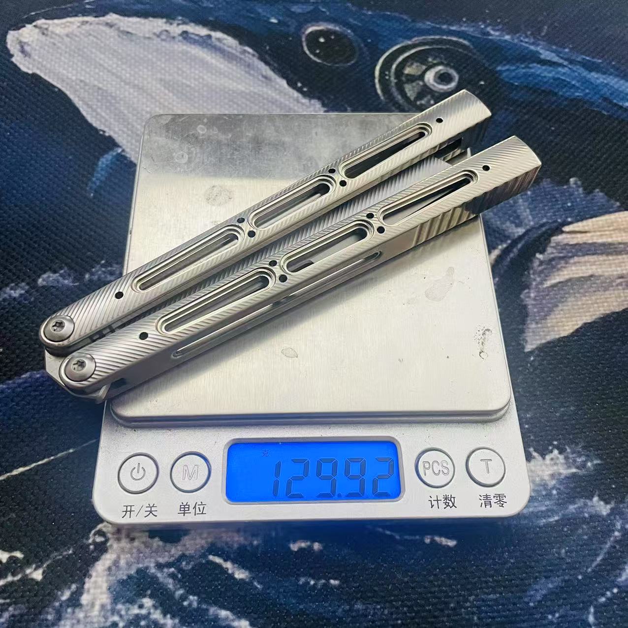 Banshu Chioni Balisong Clone Titanium Handle False Edge
