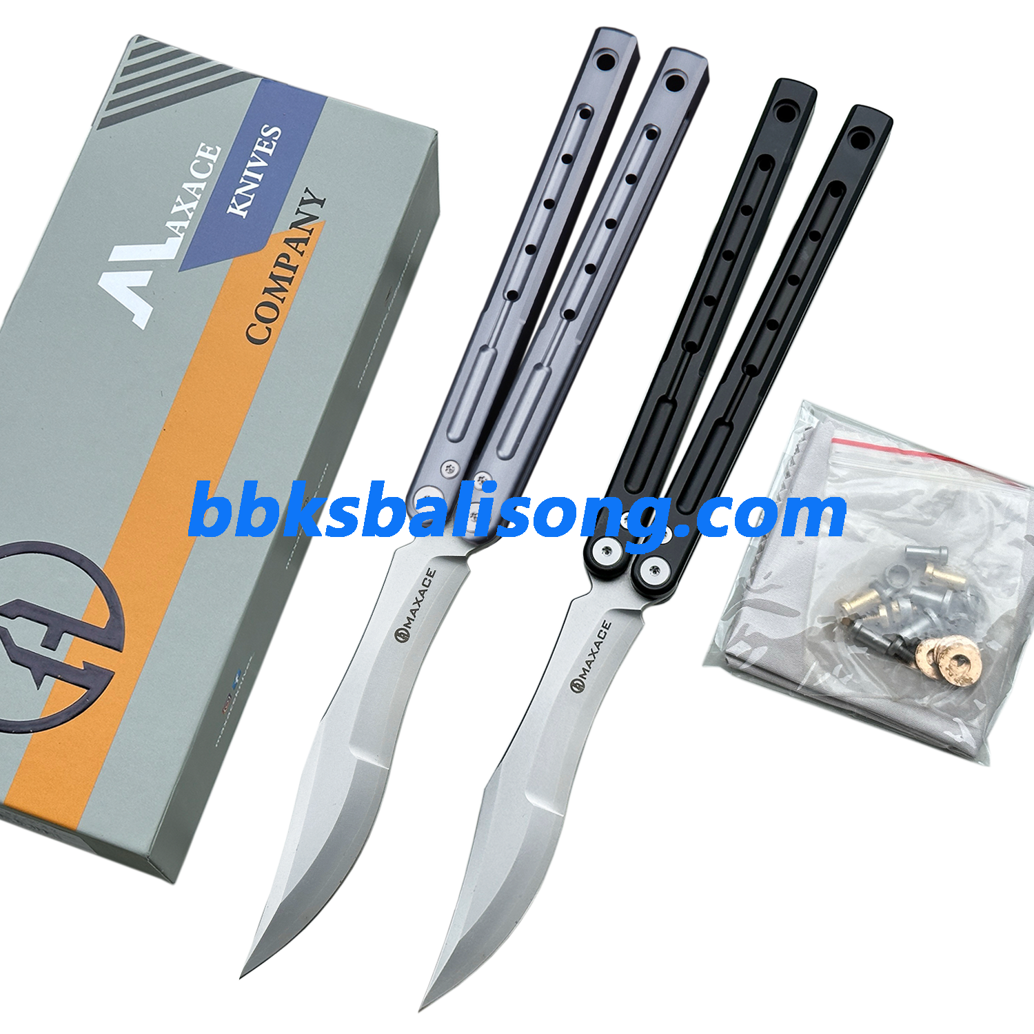 Maxace Phantom II Balisong Trainer 7075 Aluminium/Titanium Handle Maxace Phantom II Balisong Trainer 7075 Aluminium/Titanium Handle