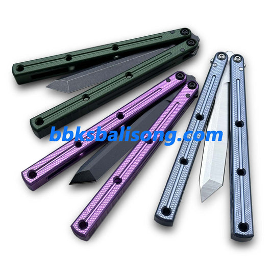New Baliplus Kraken V2.5 Live Balisong Clone 7075 Glossy Handle