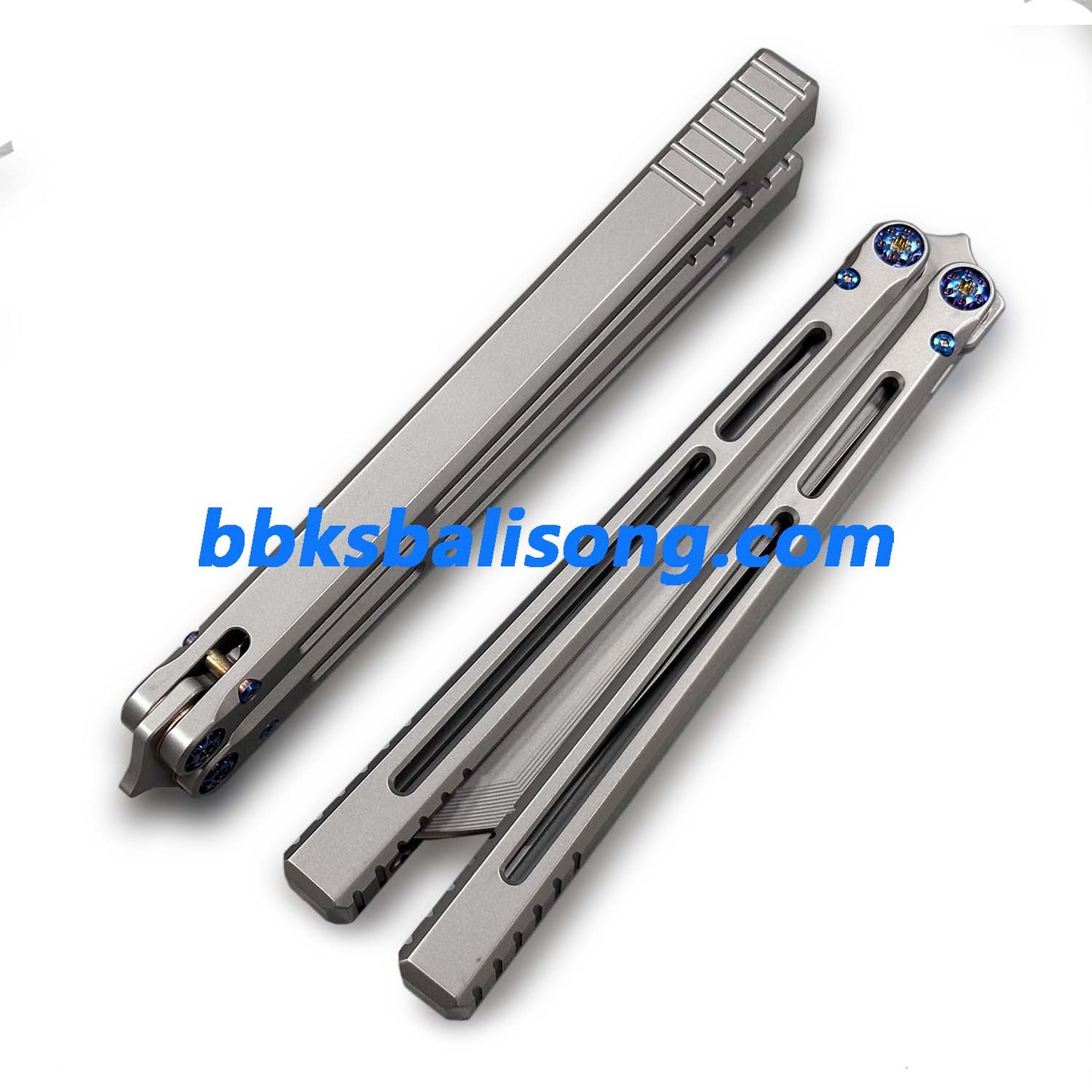 New Yuppie Telesto Balisong Clone Titanium Handle False Edge