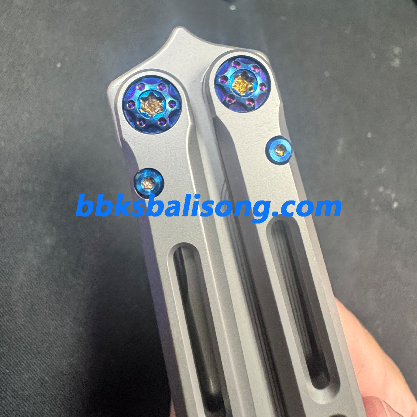 New Yuppie Telesto Balisong Clone Titanium Handle False Edge