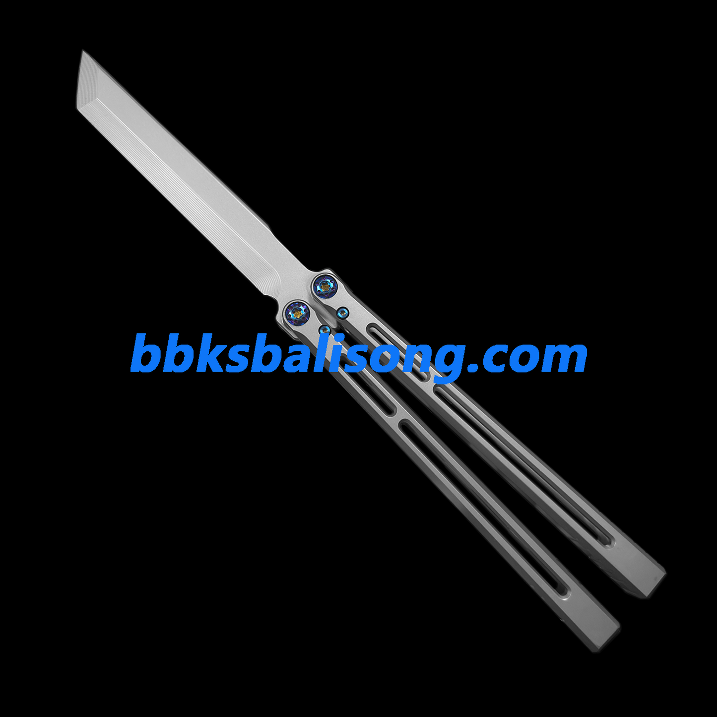 New Yuppie Telesto Balisong Clone Titanium Handle False Edge