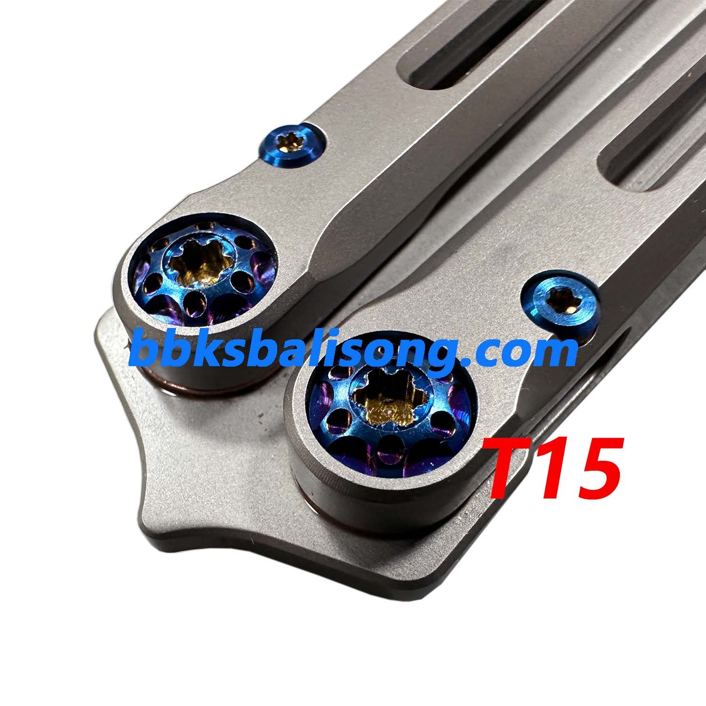New Yuppie Telesto Balisong Clone Titanium Handle False Edge