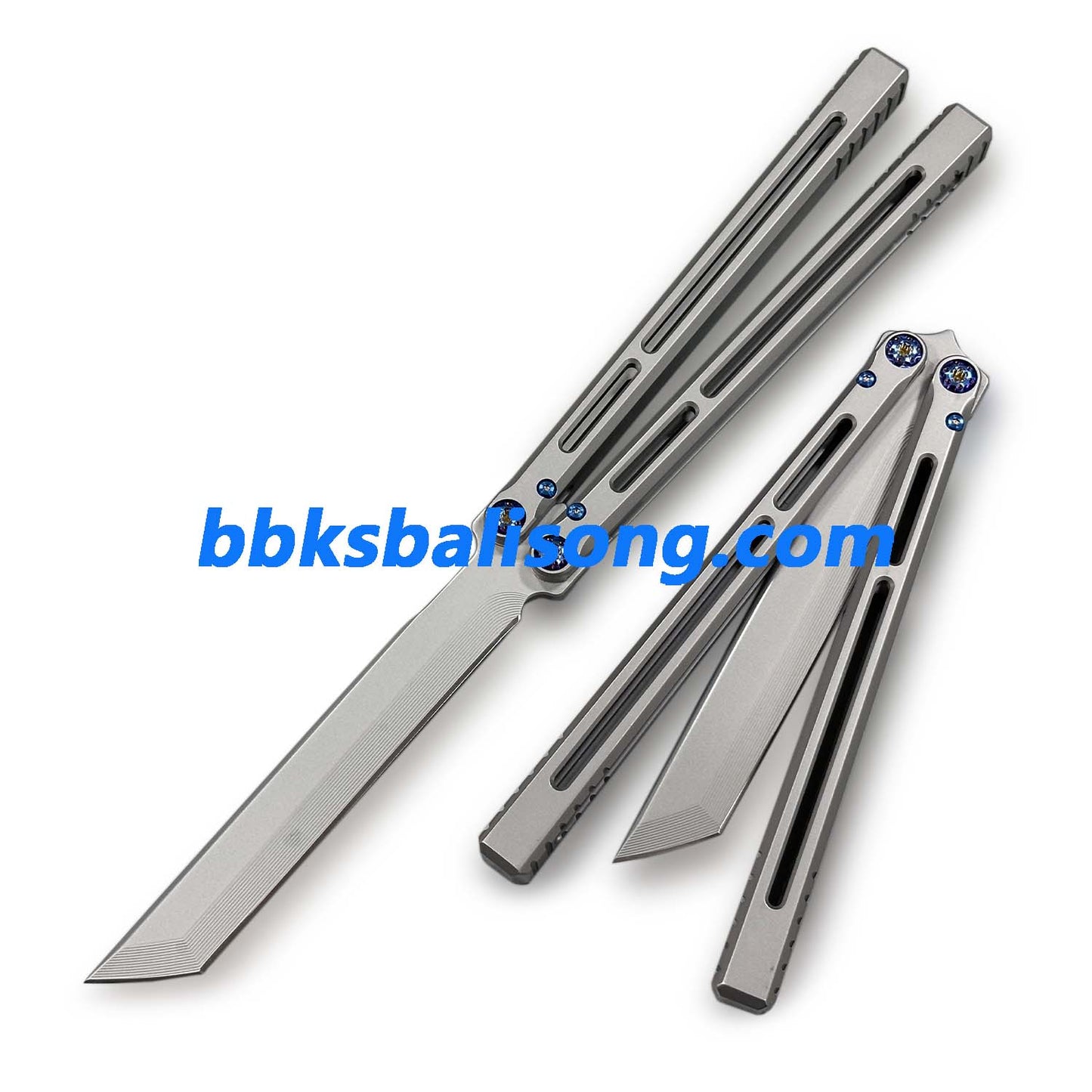 New Yuppie Telesto Balisong Clone Titanium Handle False Edge