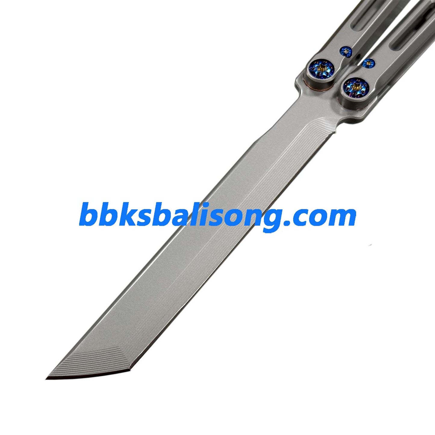 New Yuppie Telesto Balisong Clone Titanium Handle False Edge
